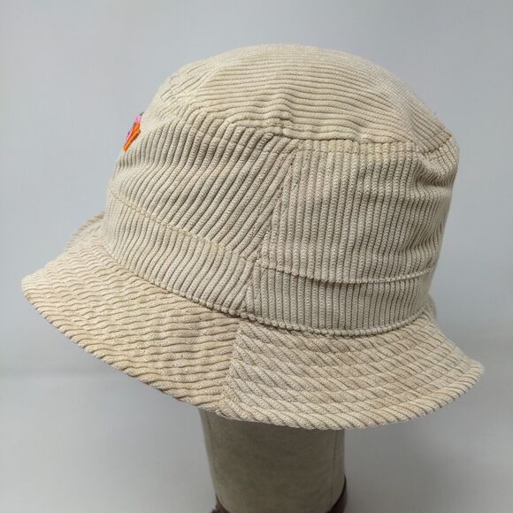 Spencer's Gifts Womens Bucket Hat Tan One Size Ribbed Polyester Embroidered Logo - Picture 5 of 10
